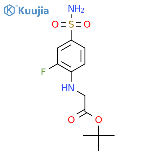 tert-butyl 2-(2-fluoro-4-sulfamoylphenyl)aminoacetate structure