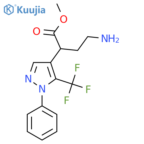 methyl 4-amino-2-[1-phenyl-5-(trifluoromethyl)-1H-pyrazol-4-yl]butanoate structure
