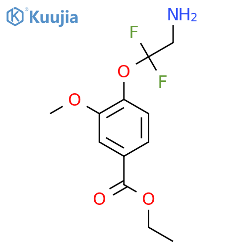 Ethyl 4-(2-amino-1,1-difluoroethoxy)-3-methoxybenzoate structure