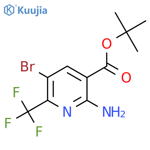 Tert-butyl 2-amino-5-bromo-6-(trifluoromethyl)pyridine-3-carboxylate structure
