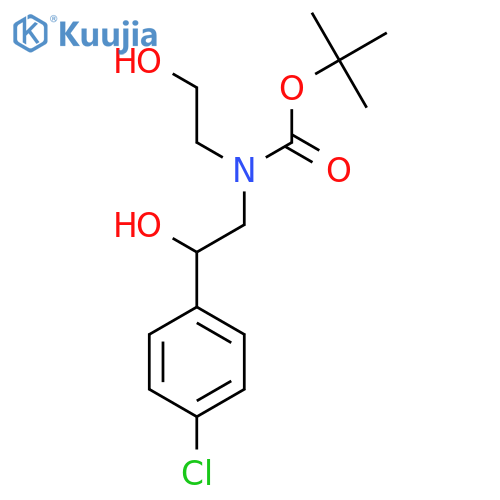 tert-butyl N-2-(4-chlorophenyl)-2-hydroxyethyl-N-(2-hydroxyethyl)carbamate structure