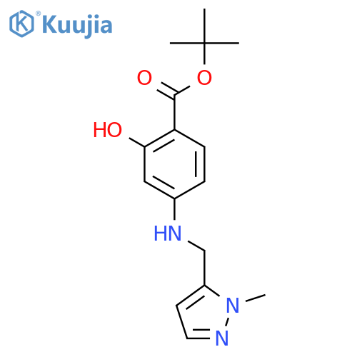 tert-butyl 2-hydroxy-4-{(1-methyl-1H-pyrazol-5-yl)methylamino}benzoate structure