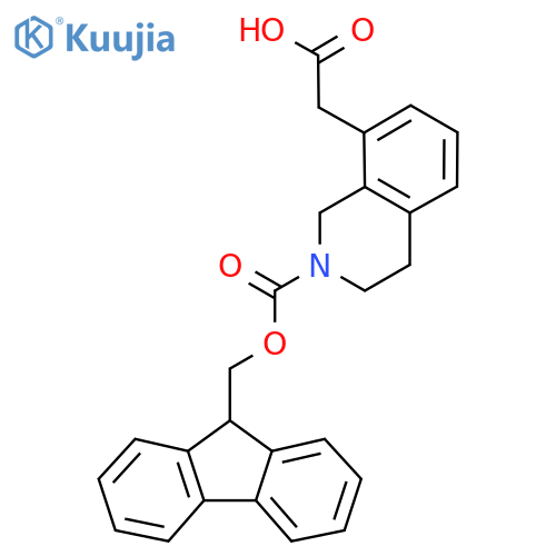 2-(2-{(9H-fluoren-9-yl)methoxycarbonyl}-1,2,3,4-tetrahydroisoquinolin-8-yl)acetic acid structure