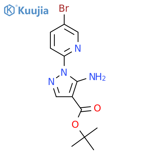 tert-butyl 5-amino-1-(5-bromopyridin-2-yl)-1H-pyrazole-4-carboxylate structure