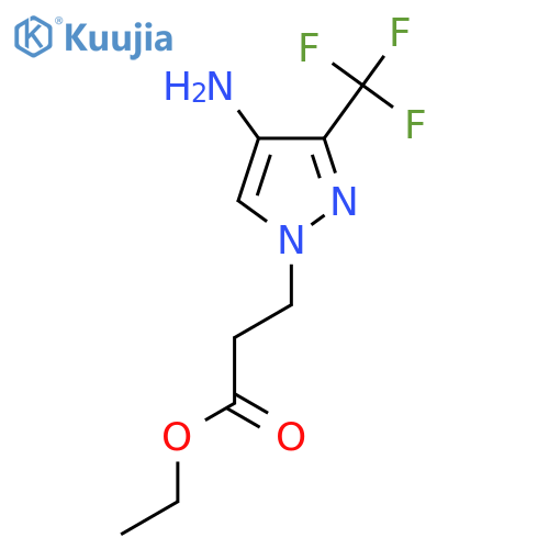ethyl 3-[4-amino-3-(trifluoromethyl)-1H-pyrazol-1-yl]propanoate structure