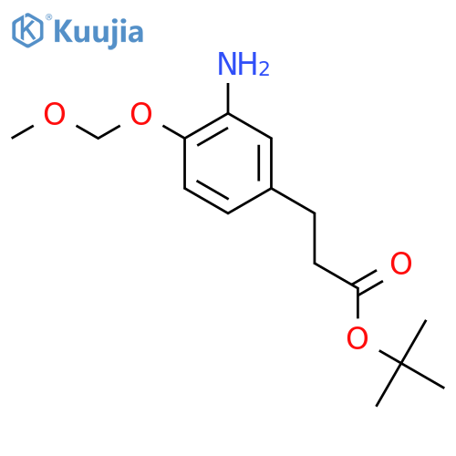 tert-butyl 3-3-amino-4-(methoxymethoxy)phenylpropanoate structure