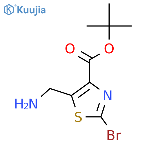 Tert-butyl 5-(aminomethyl)-2-bromo-1,3-thiazole-4-carboxylate structure