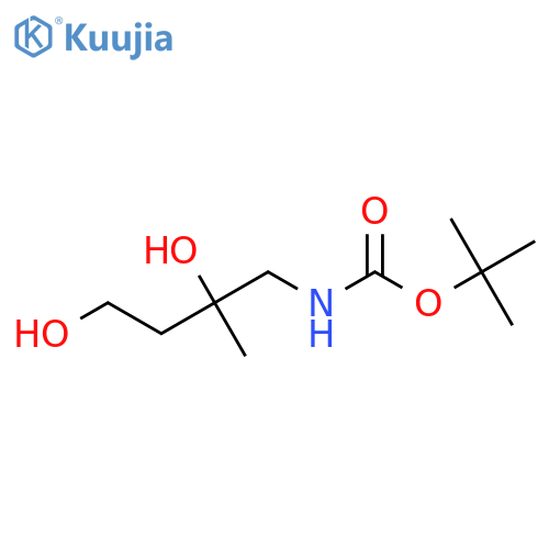 tert-butyl N-(2,4-dihydroxy-2-methylbutyl)carbamate structure