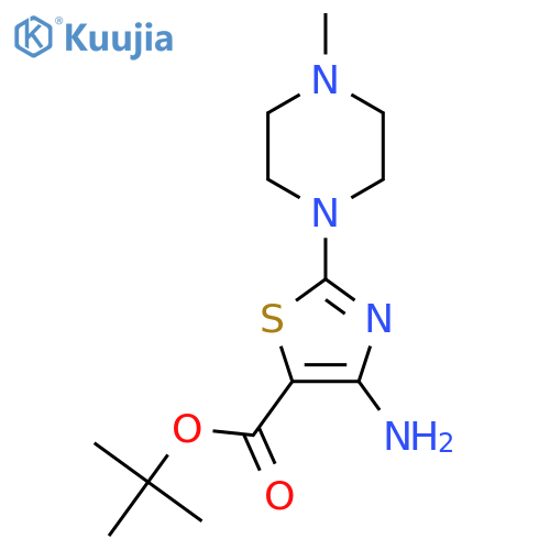 Tert-butyl 4-amino-2-(4-methylpiperazin-1-yl)-1,3-thiazole-5-carboxylate structure