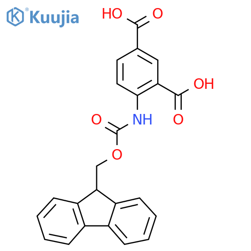 4-({(9H-fluoren-9-yl)methoxycarbonyl}amino)benzene-1,3-dicarboxylic acid structure