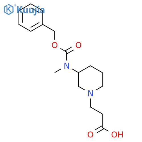 3-(3-{(benzyloxy)carbonyl(methyl)amino}piperidin-1-yl)propanoic acid structure