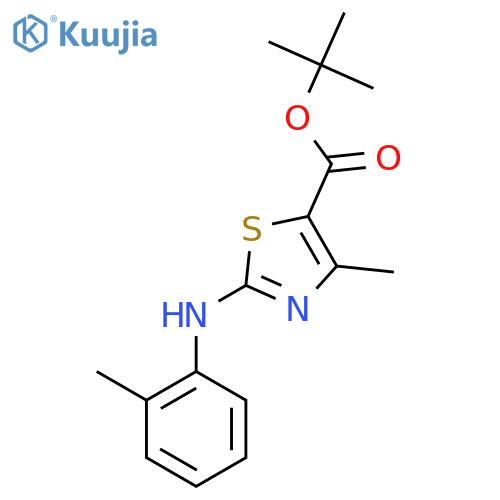 tert-butyl 4-methyl-2-(2-methylphenyl)amino-1,3-thiazole-5-carboxylate structure