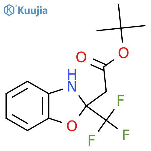tert-butyl 2-2-(trifluoromethyl)-2,3-dihydro-1,3-benzoxazol-2-ylacetate structure