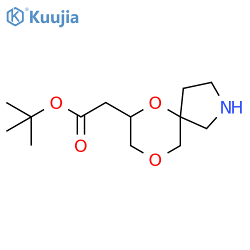 tert-butyl 2-{6,9-dioxa-2-azaspiro4.5decan-7-yl}acetate structure