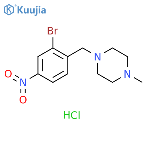 1-(2-bromo-4-nitrophenyl)methyl-4-methylpiperazine dihydrochloride structure