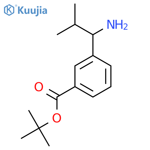 Tert-butyl 3-(1-amino-2-methylpropyl)benzoate structure