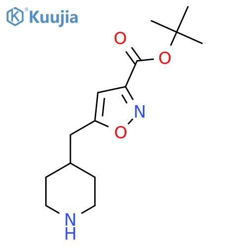 tert-butyl 5-(piperidin-4-yl)methyl-1,2-oxazole-3-carboxylate structure