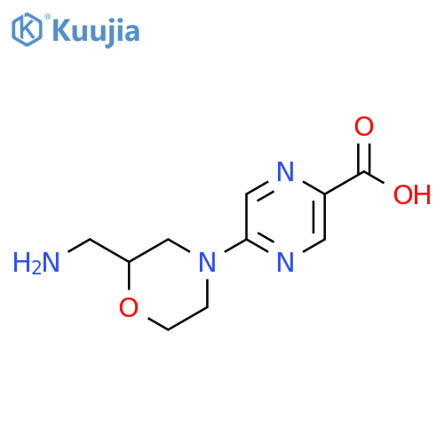 5-2-(aminomethyl)morpholin-4-ylpyrazine-2-carboxylic acid structure