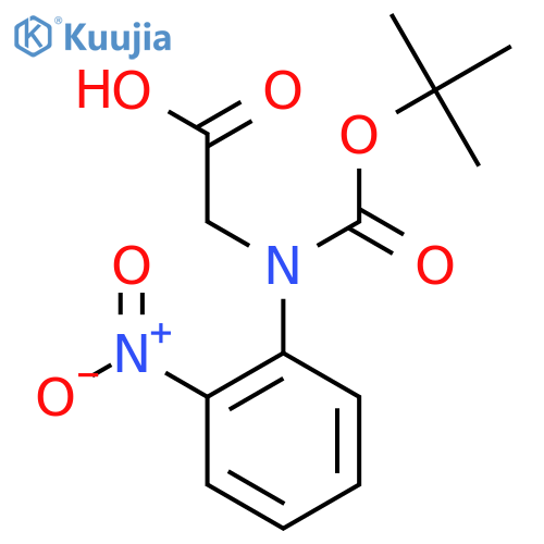 2-{(tert-butoxy)carbonyl(2-nitrophenyl)amino}acetic acid structure