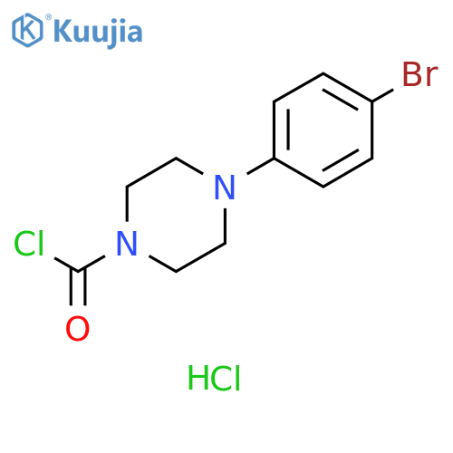 4-(4-bromophenyl)piperazine-1-carbonyl chloride hydrochloride structure
