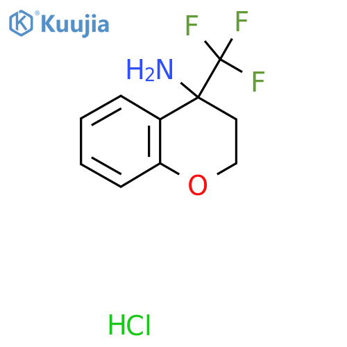 4-(trifluoromethyl)-3,4-dihydro-2H-1-benzopyran-4-amine hydrochloride structure