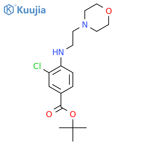 tert-butyl 3-chloro-4-{2-(morpholin-4-yl)ethylamino}benzoate structure