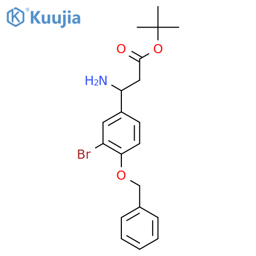 tert-butyl 3-amino-3-4-(benzyloxy)-3-bromophenylpropanoate structure
