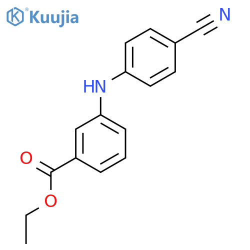 ethyl 3-(4-cyanophenyl)aminobenzoate structure