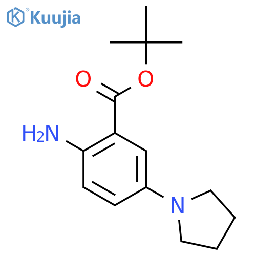 Tert-butyl 2-amino-5-(pyrrolidin-1-yl)benzoate structure