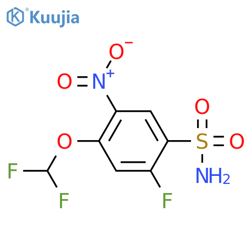 4-(Difluoromethoxy)-2-fluoro-5-nitrobenzene-1-sulfonamide structure