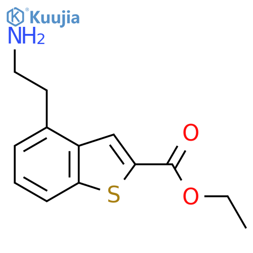 Ethyl 4-(2-aminoethyl)-1-benzothiophene-2-carboxylate structure