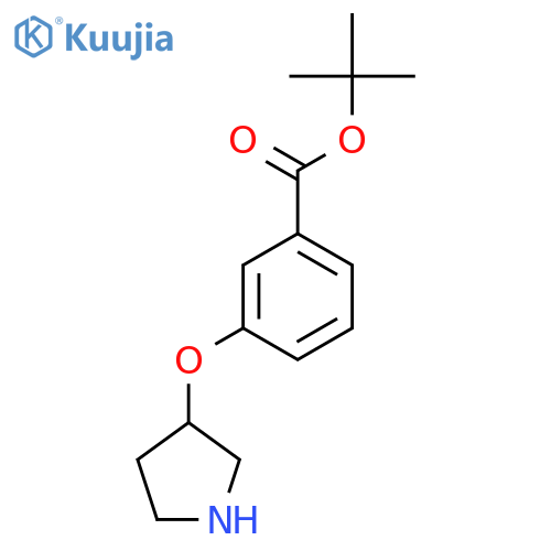 Tert-butyl 3-(pyrrolidin-3-yloxy)benzoate structure