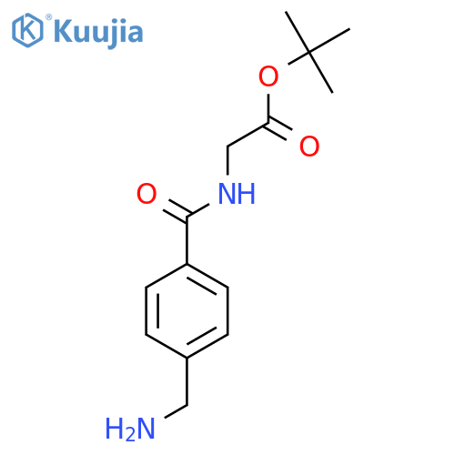 tert-butyl 2-{4-(aminomethyl)phenylformamido}acetate structure