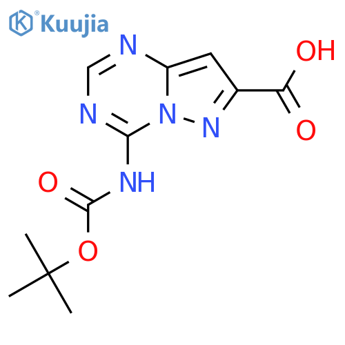 4-{(tert-butoxy)carbonylamino}pyrazolo1,5-a1,3,5triazine-7-carboxylic acid structure