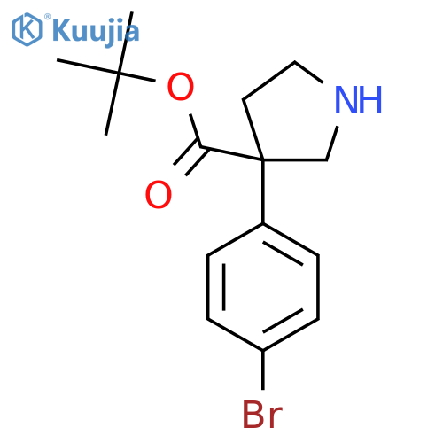 Tert-butyl 3-(4-bromophenyl)pyrrolidine-3-carboxylate structure