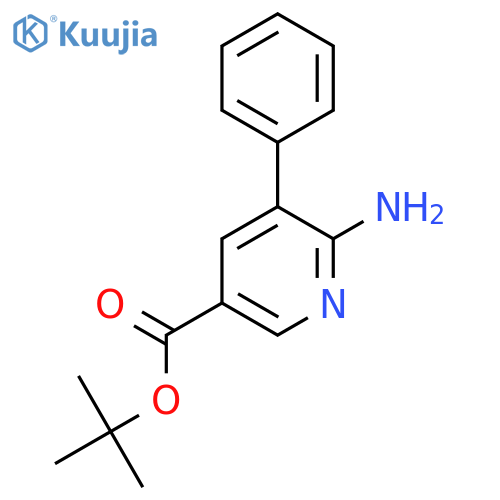 Tert-butyl 6-amino-5-phenylpyridine-3-carboxylate structure