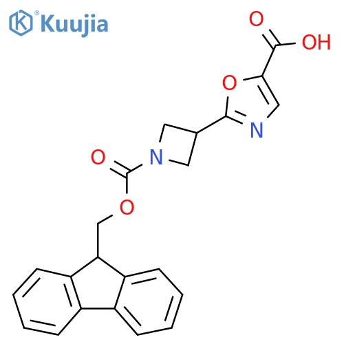 2-(1-{(9H-fluoren-9-yl)methoxycarbonyl}azetidin-3-yl)-1,3-oxazole-5-carboxylic acid structure