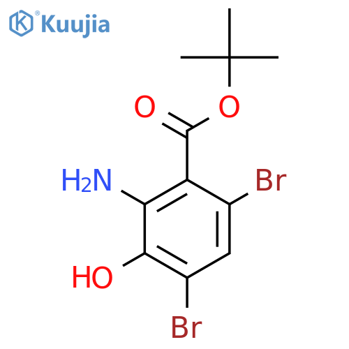 Tert-butyl 2-amino-4,6-dibromo-3-hydroxybenzoate structure