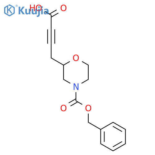 4-{4-(benzyloxy)carbonylmorpholin-2-yl}but-2-ynoic acid structure