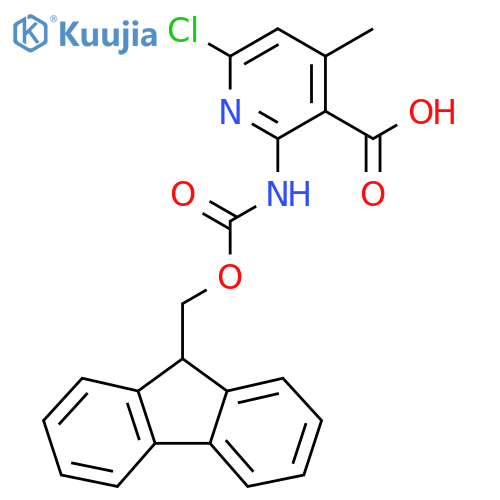 6-chloro-2-({(9H-fluoren-9-yl)methoxycarbonyl}amino)-4-methylpyridine-3-carboxylic acid structure