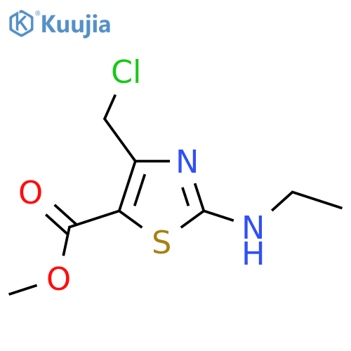 Methyl 4-(chloromethyl)-2-(ethylamino)-1,3-thiazole-5-carboxylate structure