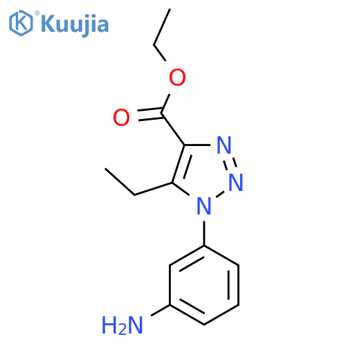 ethyl 1-(3-aminophenyl)-5-ethyl-1H-1,2,3-triazole-4-carboxylate structure