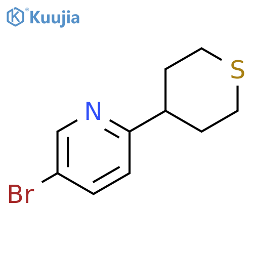 5-bromo-2-(thian-4-yl)pyridine structure