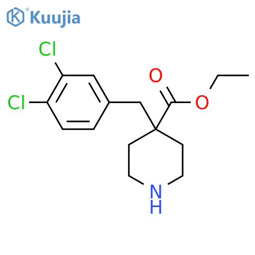 ethyl 4-(3,4-dichlorophenyl)methylpiperidine-4-carboxylate structure