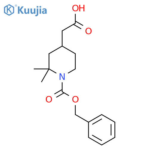2-{1-(benzyloxy)carbonyl-2,2-dimethylpiperidin-4-yl}acetic acid structure