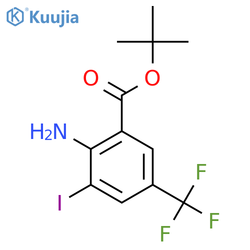 Tert-butyl 2-amino-3-iodo-5-(trifluoromethyl)benzoate structure