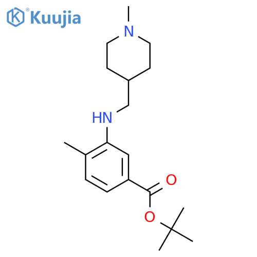 Tert-butyl 4-methyl-3-{[(1-methylpiperidin-4-yl)methyl]amino}benzoate structure