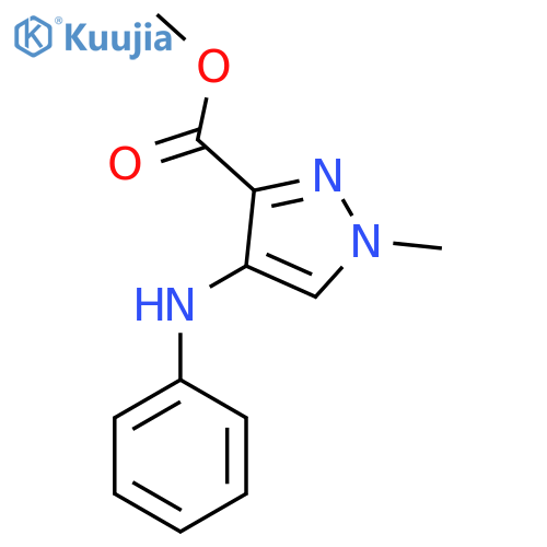 methyl 1-methyl-4-(phenylamino)-1H-pyrazole-3-carboxylate structure