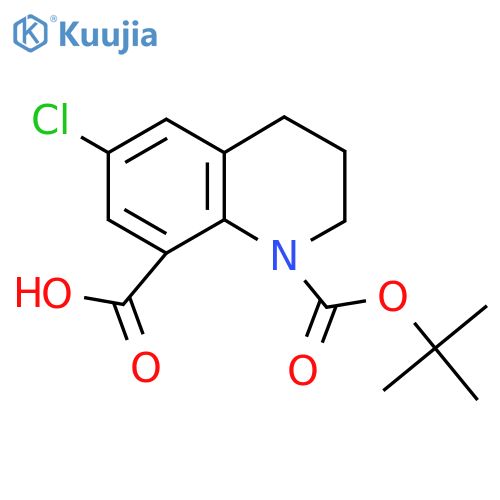 1-(tert-butoxy)carbonyl-6-chloro-1,2,3,4-tetrahydroquinoline-8-carboxylic acid structure