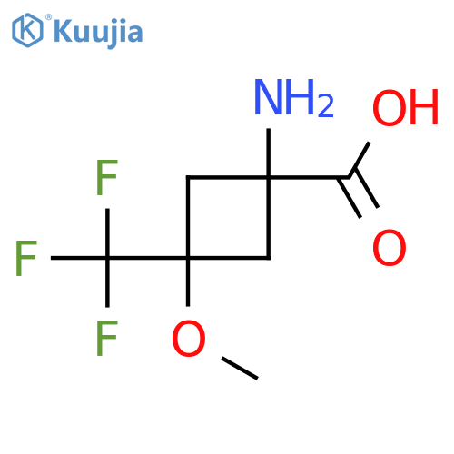 1-Amino-3-methoxy-3-(trifluoromethyl)cyclobutane-1-carboxylic acid structure